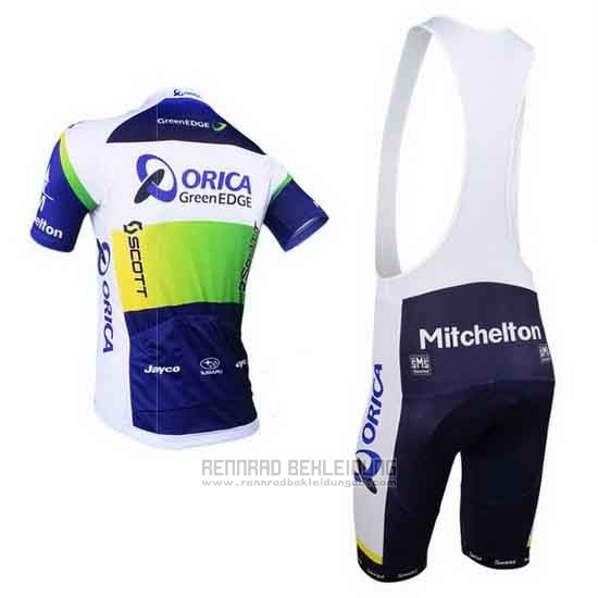 2013 Fahrradbekleidung Orica GreenEDGE Blau Trikot Kurzarm und Tragerhose - zum Schließen ins Bild klicken